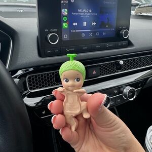 Cute Green-Headed Doll Figurine